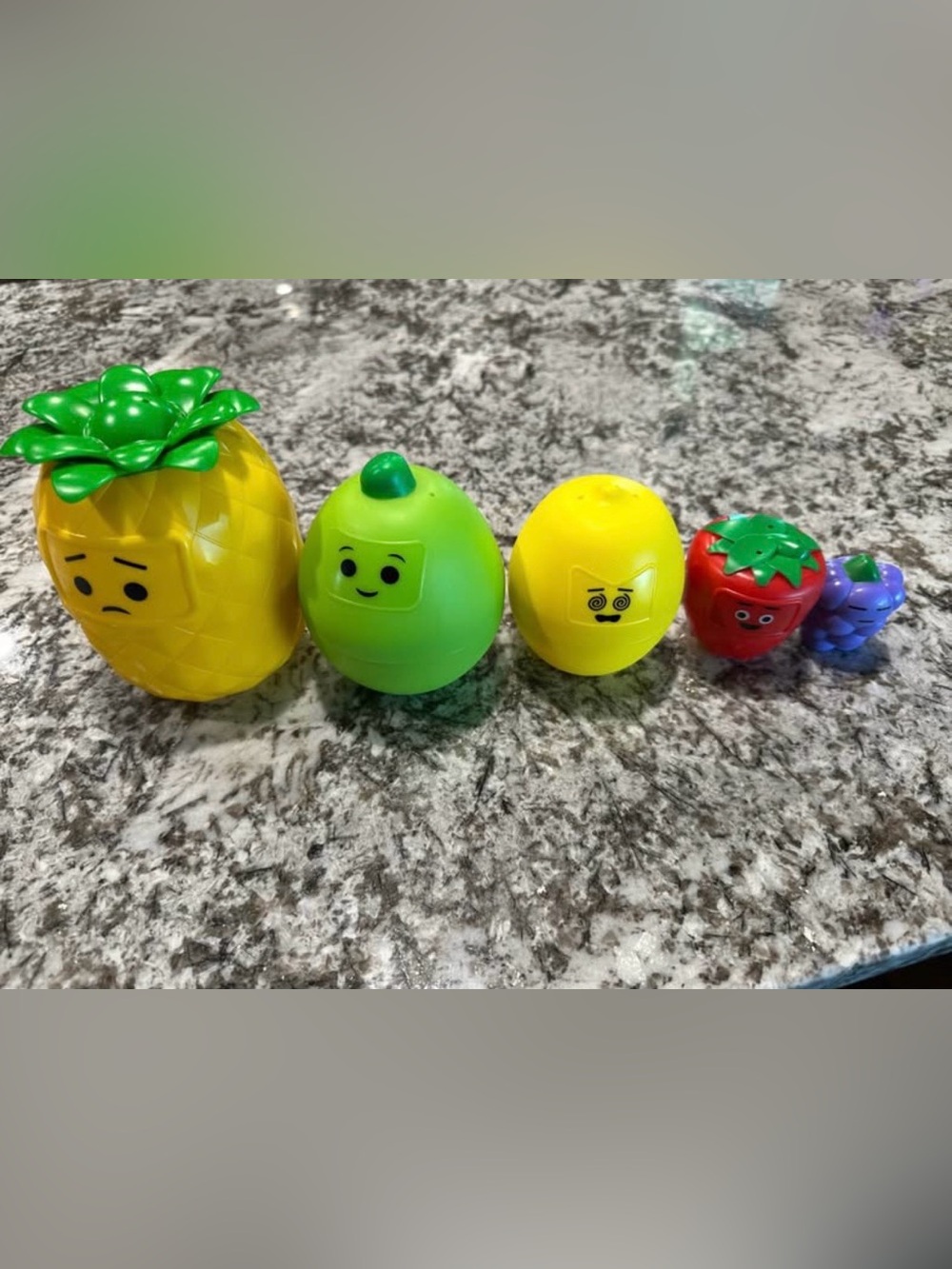 Stackable Fruit Friends Nesting Toy - Green & Yellow
